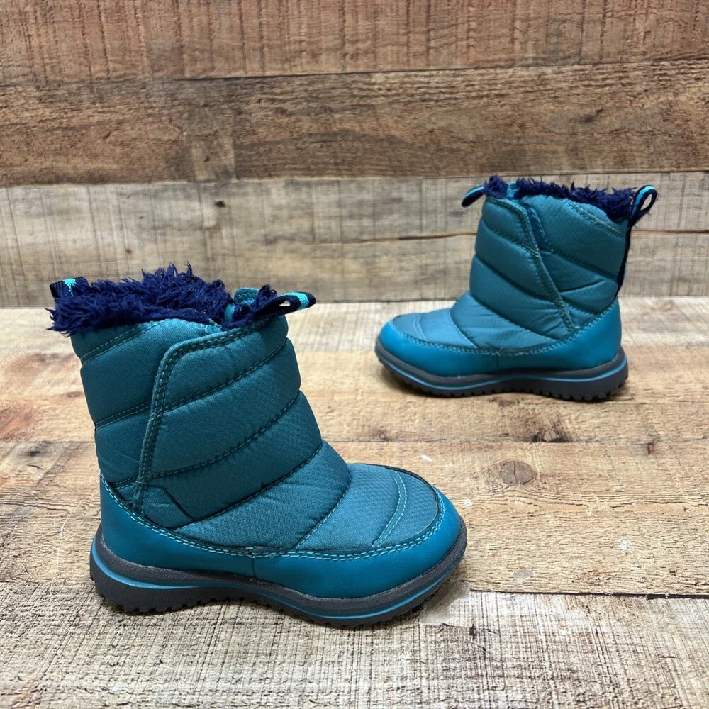 LL Bean Tek 2.5 Primaloft Toddler Teal Winter Snow Boots Size 7
